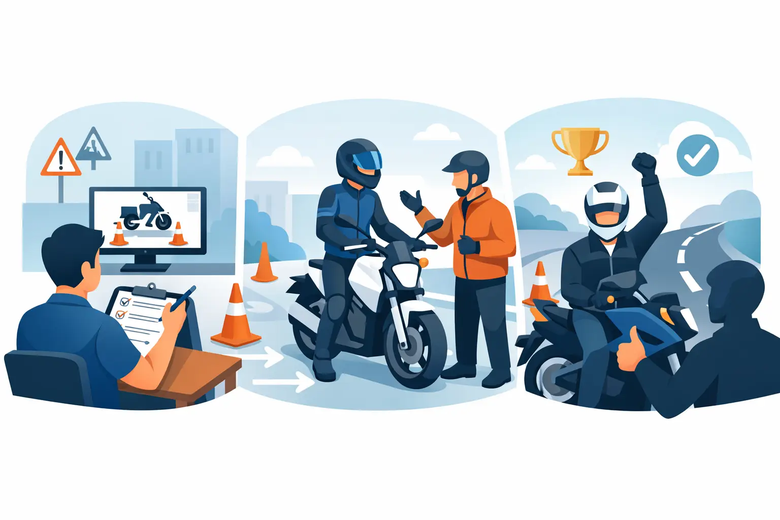 Motorrijbewijs in stappen halen