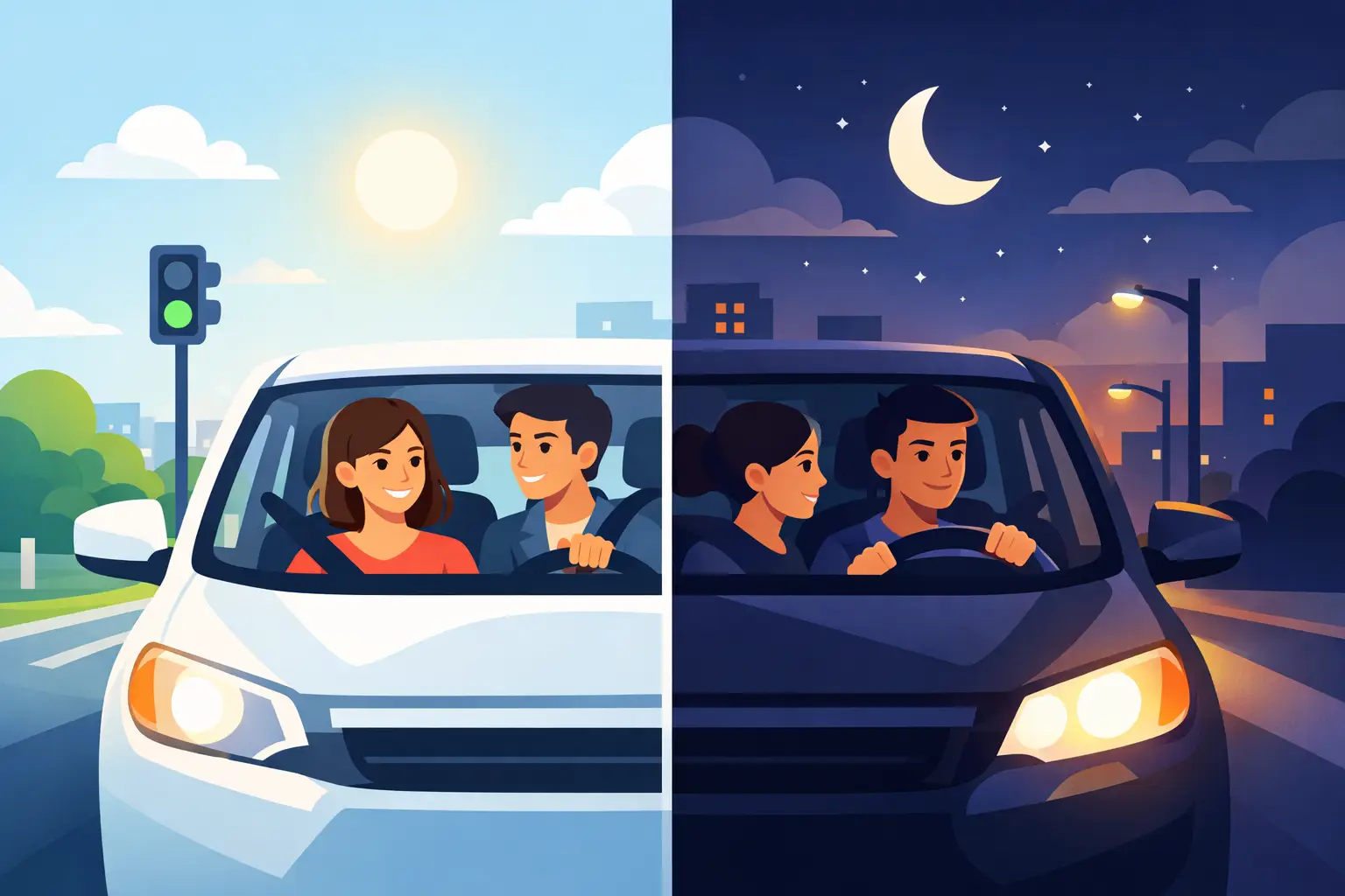 Rijles overdag of avond: wat past beter?
